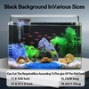 Fish Tank Aquarium Background - Black, Electrostatic Adhesion, Glue-Free, Easy