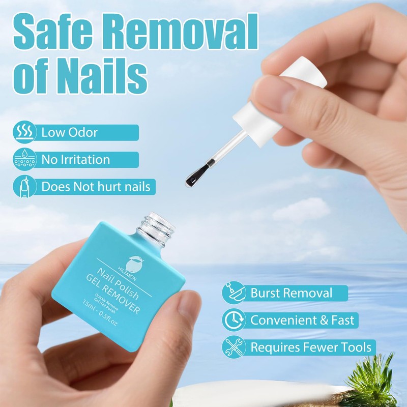 Quick Gel Nail Polish Remover, Easy Remove Gel Polish in