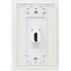 1 Port HDMI Decorative Screwless Wall Plate [White]