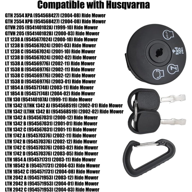 Interruptor de Encendido de Cortacésped 4 Posiciones con Llave 7