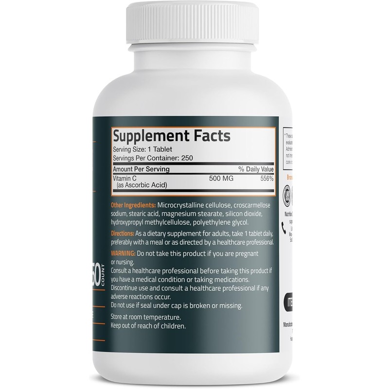Bronson Vitamin C 500 MG Supports a Healthy Immune System