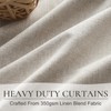 QJmydeco Natural Linen Pinch Pleated Blackout Curtains & Drapes 96