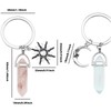 Create idea 2PCS Sun Moon Keychain Hexagonal Crystal Pendant Keyring