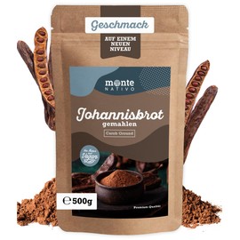 Carob Ground Monte Nativo (500 g) - Carob Powder - Gently Dried Carob Gum - Carob Powder - Aromatic and Delicious Carob Powder
