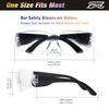 28 Pack Safety Glasses BLACK Frame (Bulk Pack of 24+4)