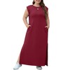 OLRIK Plus Size Maxi Dress Summer 2025 Round Neck Casual