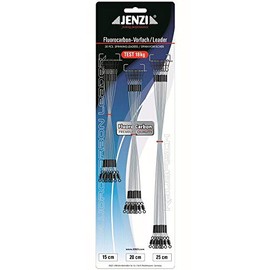 Jenzi Fluorocarbon Leaders Braided with Swivel 18 kg Pack of 30