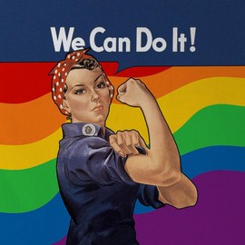 CafePress Rainbow Rosie Polyester Tote Bag 16"x16"