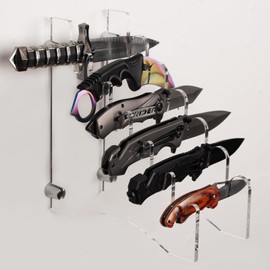 HHUXIUE Acrylic Knife Rack Display Stand - Wall Mount Storage