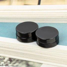 Flongo Unisex Magnetic Stud Earrings, 6-12 mm Stainless Steel Stud Earrings, Black, Blue, Gold, Multi-coloured Fake Plug Expander without Piercing Ear Jewellery, Stainless Steel