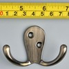 Decohooks Two Prong Robe Hook - Wide Design - Antique