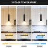 OKELI Black Pendant Light,LED Modern Pendant Lights Fixtures,3 Color Pendant