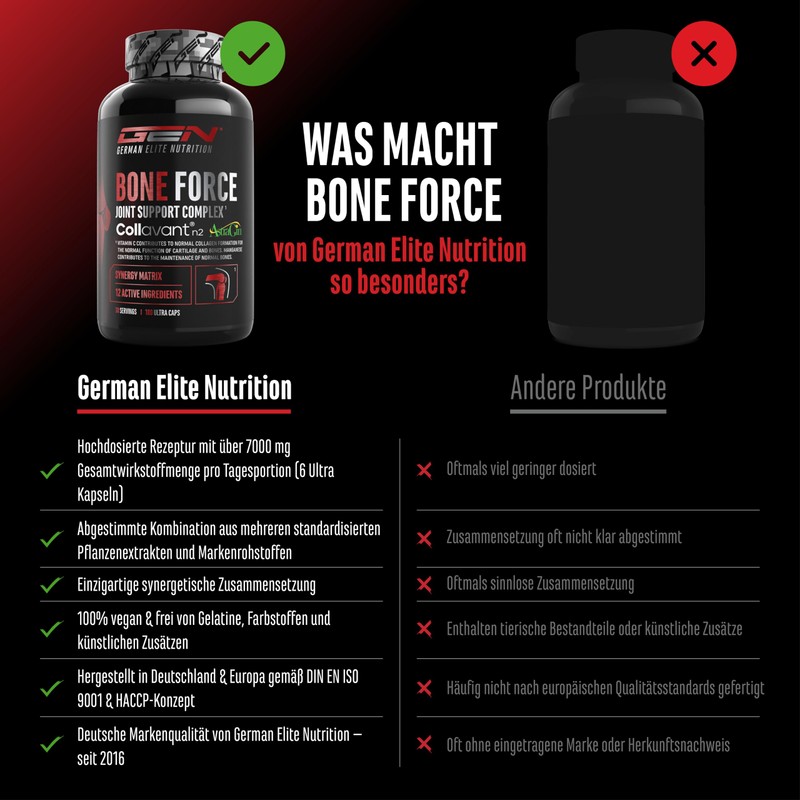 Gen German Elite Nutrition Bone Force - 180 Ultra Capsules