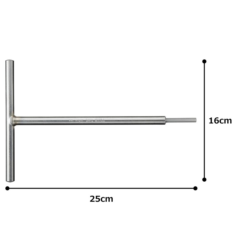 TONE THW-05 T-Shaped Hexagon Wrench 2 Side Width 0.2 inches