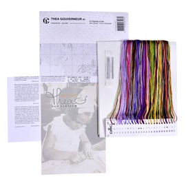 Thea Gouverneur - Kreuzstich-Set - Blaue Rosen Rhapsodie - Aida - 18 Count - Für Erwachsene - 413A