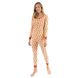 Leveret Womens Pajamas 2 Piece Pjs Set 100% Cotton Sleep Pants (Fox, Large)
