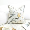 VOGOL Linen Textured Throw Pillow Covers, Grey Sparrows Print Soft