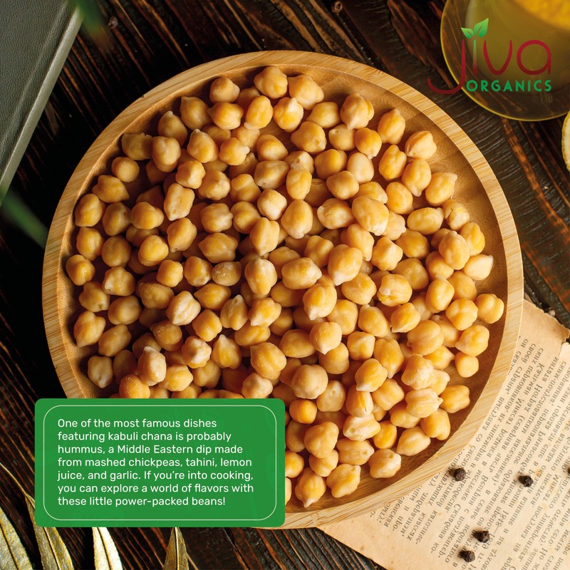 Jiva Organic Raw Chickpeas (Whole Garbanzo Beans) 4 LB Large