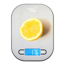 Smart Weigh - Báscula digital de alimentos gramos y onzas – Comentarios de pitido de sonido para la báscula de preparación de comidas para contar calorías necesidades de cocina, acero inoxidable