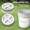 5-Gallon White Bucket Pail with Gamma Seal Screw on Airtight