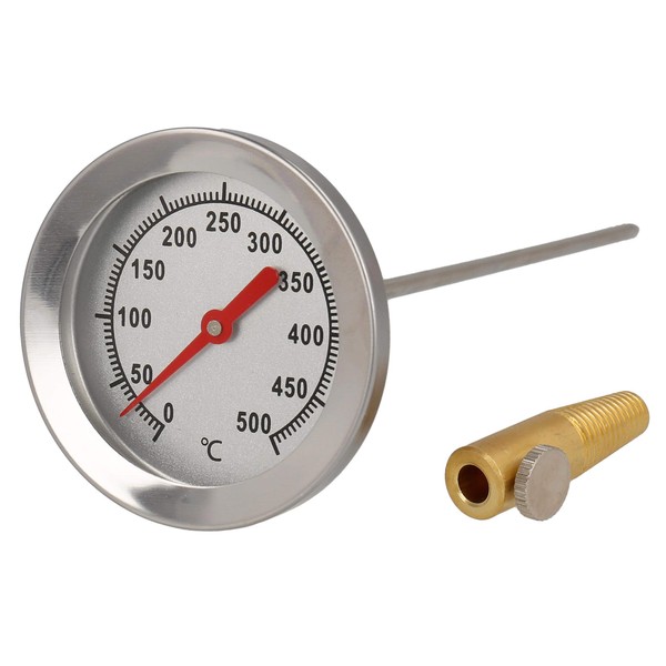Lantelme Grill Thermometer 500 °C Degree Stainless Steel Probe for Oven Tandur Smoker Smoker Analogue (15 cm)