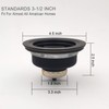 EADOT 3-1/2 Inch Matte Black All Stainless Steel Kitchen Sink