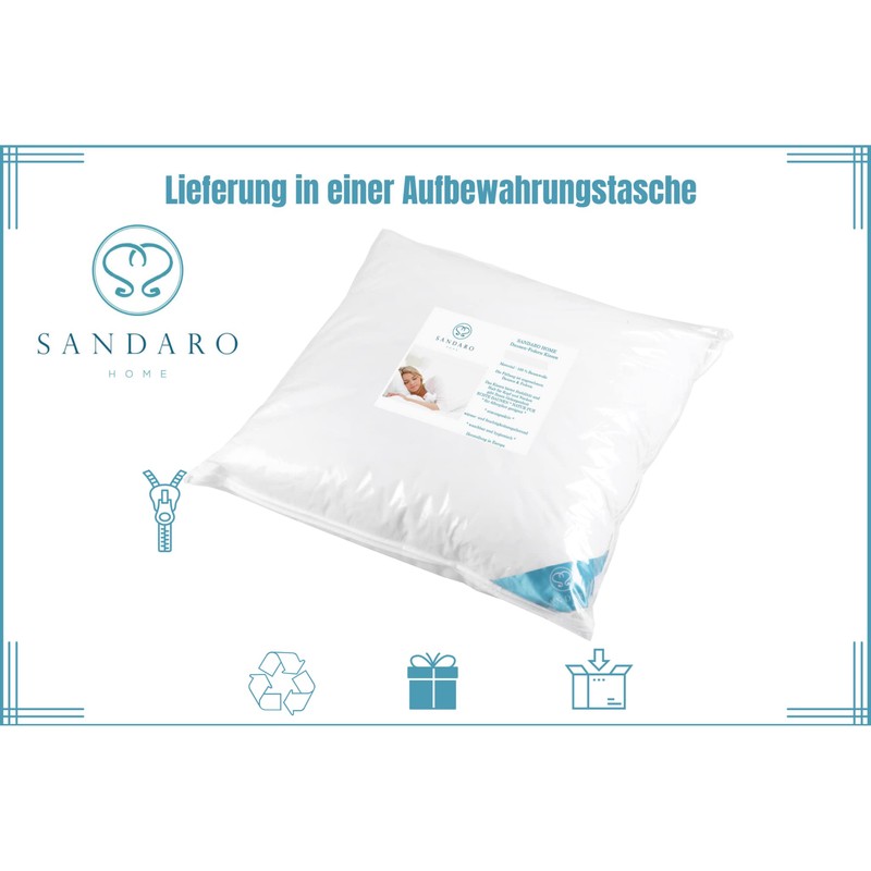 Sandaro Pillow & Duvet, Goose Down Pillow Quilt, Natural Product,