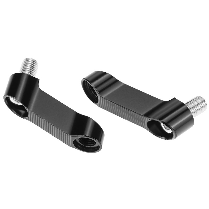 QWORK Motorcycle Mirror Extenders, Aluminum Alloy Adapter, 3.15" Total Extension,