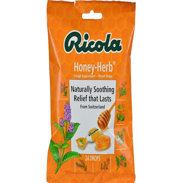Ricola, Cough Throat Drops Honey Herb, 24 Count