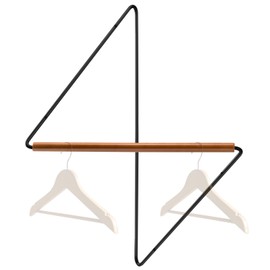 Bumtosc Corner Clothes Rack - Space-Saving Wood & Iron Garment Organizer for Small Spaces Multi-Functional Corner Coat Rack for Clothes Towels Blankets - Easy Assembly