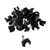 280 Pcs 12mm Type K Black Round Cable Clips