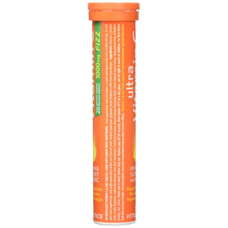 Vitabiotics Ultra Vitamin C Effervescent with Zinc - 20 Tablets