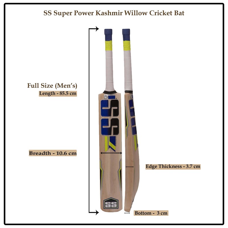 SS Kashmir Willow Cricket Bat Short Handle (Short Handle, Super