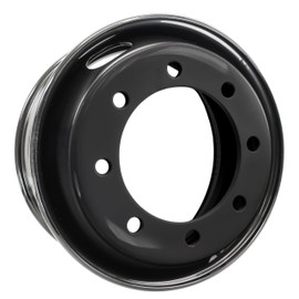 eCustomrim Trailer Wheel 17.5X6.75 Hub Centric 8 Lug 275mm Center Black Dual Dually Rim