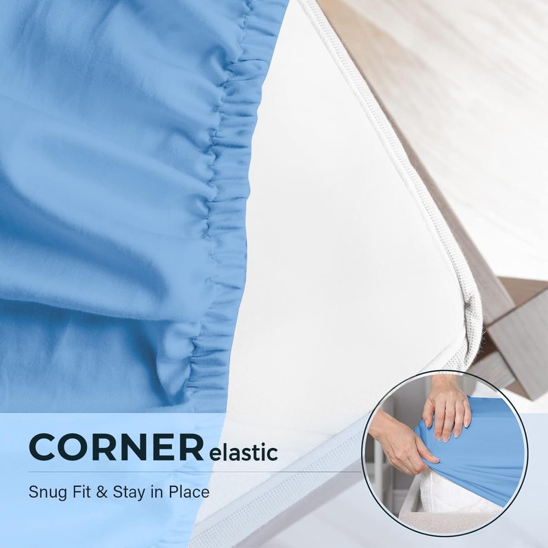 Aspire Homeware King Size Fitted Sheets - 25 cm Deep