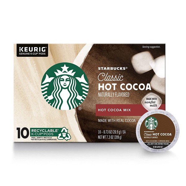 Starbucks Hot Cocoa K-Cup Coffee Pods — Hot Cocoa for Keurig Brewers — 1 box (10 pods)
