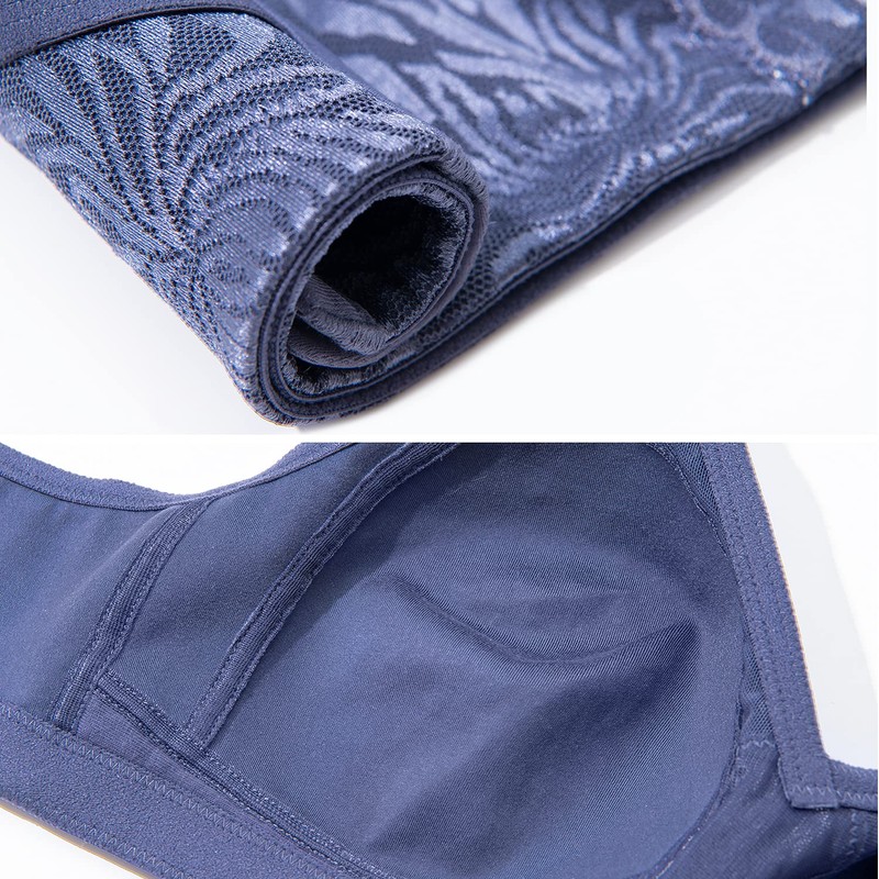 Deyllo Women’s Full Figure Comfort Wire Free Minimizer Support Bra