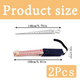 2 Pcs Fire Door Gap Gauge,Engineering Ruler for Measuring The Gap Between Plug Gauges and Doors, Metal Door Gap Measuring Tool, Wedge Vernier Feeler Gauges and Gap Gauge (1-15mm/0.04-0.59in)