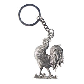 Hastings Pewter Company Lead Free Pewter Rooster Keychain Made in Michigan key chain