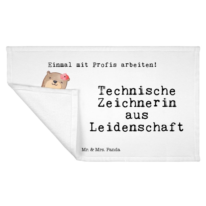 Mr. & Mrs. Panda Gäste Handtuch Technische Zeichnerin Leidenschaft -