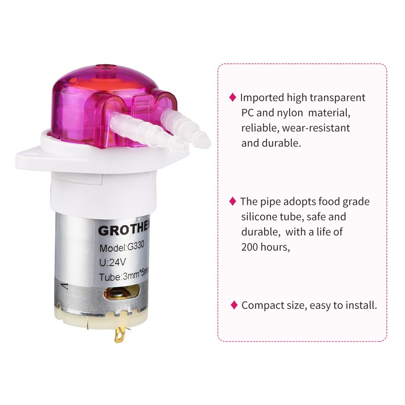 GROTHEN Peristaltic Pump Dosing Pump Mini Pump Liquid Self-priming Water Pump