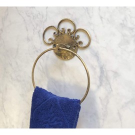 Mass Trading Towel Hanger Towel Bar Ring Iron Antique Gold