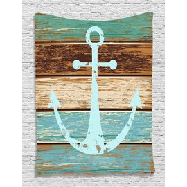 YISUMEI Blanket 125 x 150 cm Cuddly Blankets Soft Flannel Soft Fleece Blanket Bed Throw Nautical Decor Anchor