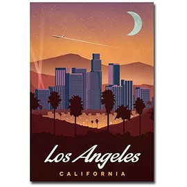 Los Angeles Vintage Travel Art Refrigerator Magnet Size 2.5" x 3.5"
