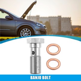 X AUTOHAUX Thread Turbo Brake Pipe Banjo Bolts Single 31 mm Long M12 x 1.0