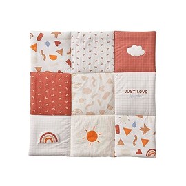 Vertbaudet Happy Sky Baby Play Mat 100 x 100 cm Organic Cotton Multi-Coloured