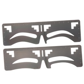 FRCOLOR Brow Shaping Template Set 2pcs Eyebrow Guide Ruler Stencil for Easy Symmetrical Brows