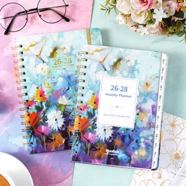 2026-2028 Monthly Planner/Calendar - 3 Year Monthly Planner 2026-2028, January 2026 - December 2028, 6.3" x 8.4", 36-Month Calendar with Tabs, 29 Notes Pages, Hardcover, Inner Pocket - Oil Painting