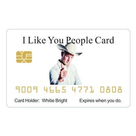 Aromabug Funny Cards, 4 Pack, Raised Numbers on Front. Serial number on back side. (I Like You People Card)