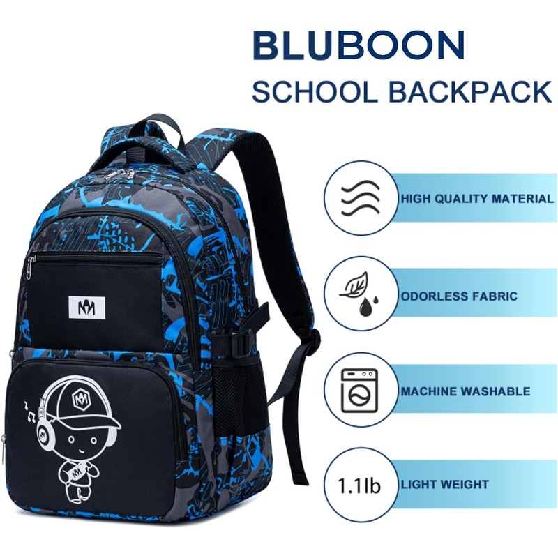 BLUBOON Backpack for School Backpacks for Boys Bookbag Teens Back